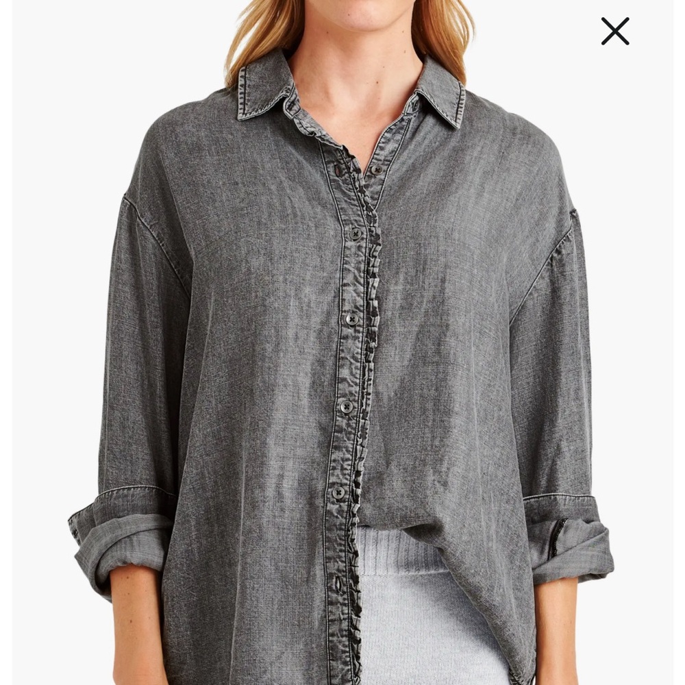 NEW, Splendid Charcoal Button-Up Shirt XS